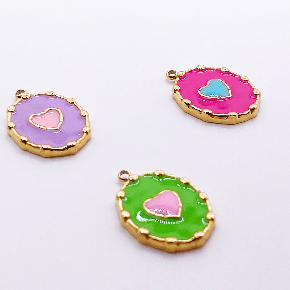 51063 Enamel Heart Charm