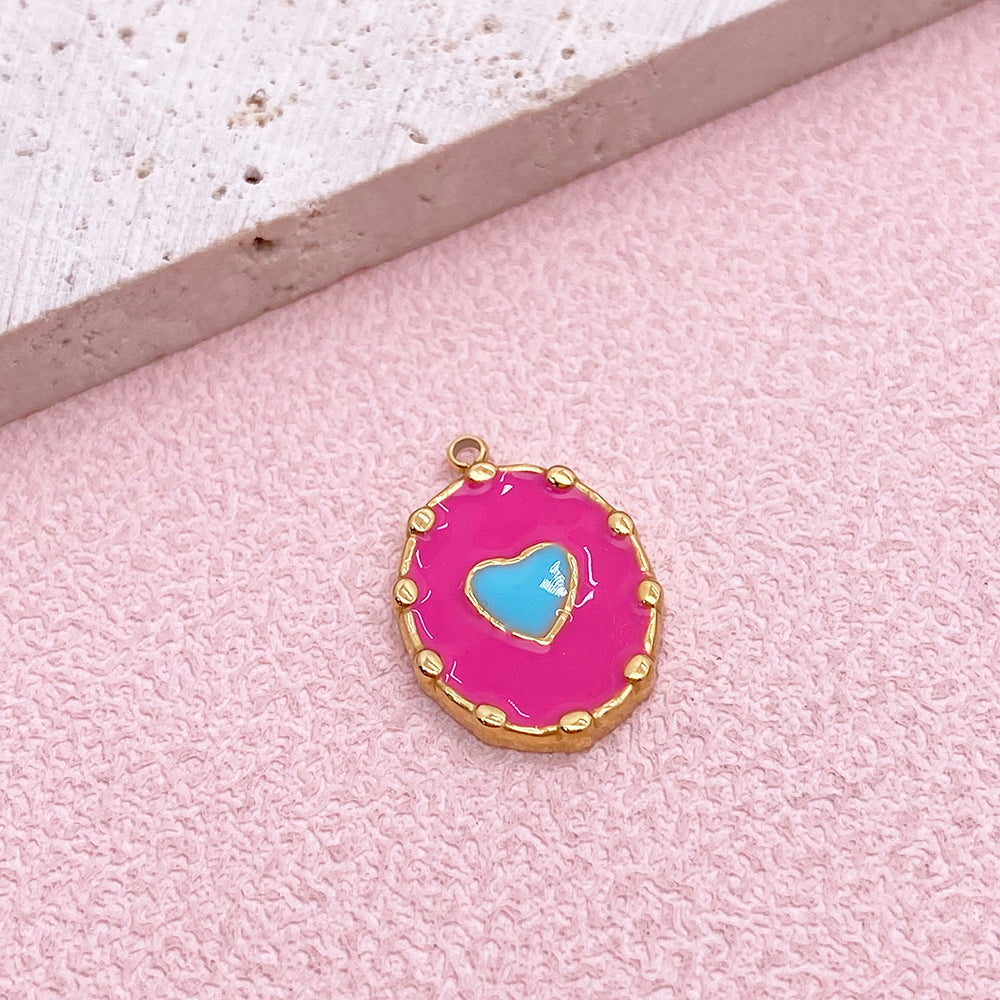 51063 Enamel Heart Charm