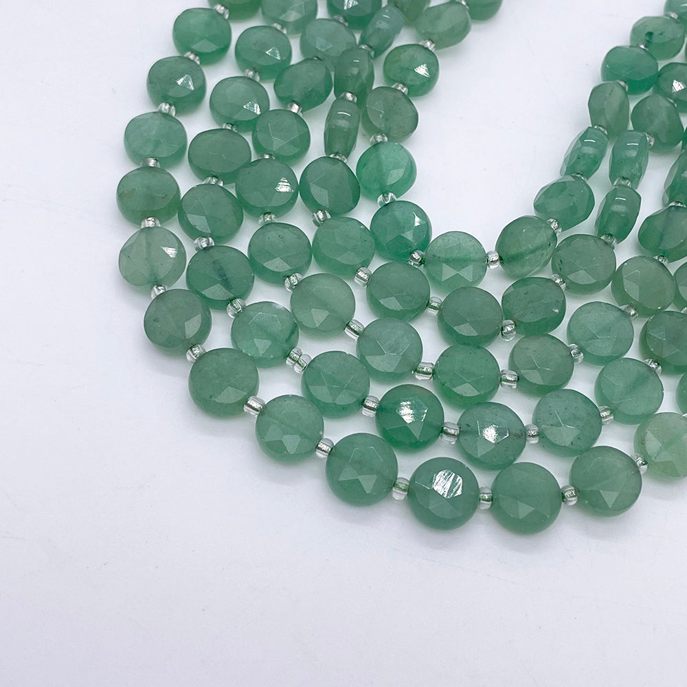 10mm Flat round faceted stones