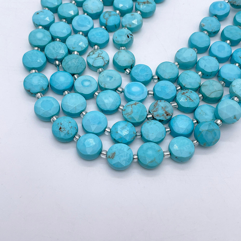 10mm Flat round faceted stones