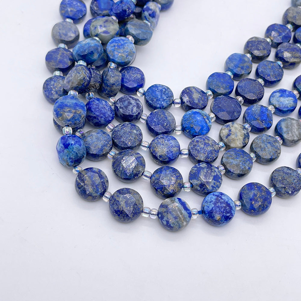 10mm Flat round faceted stones