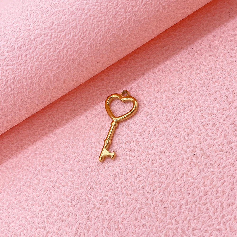 400 Heart Key charm