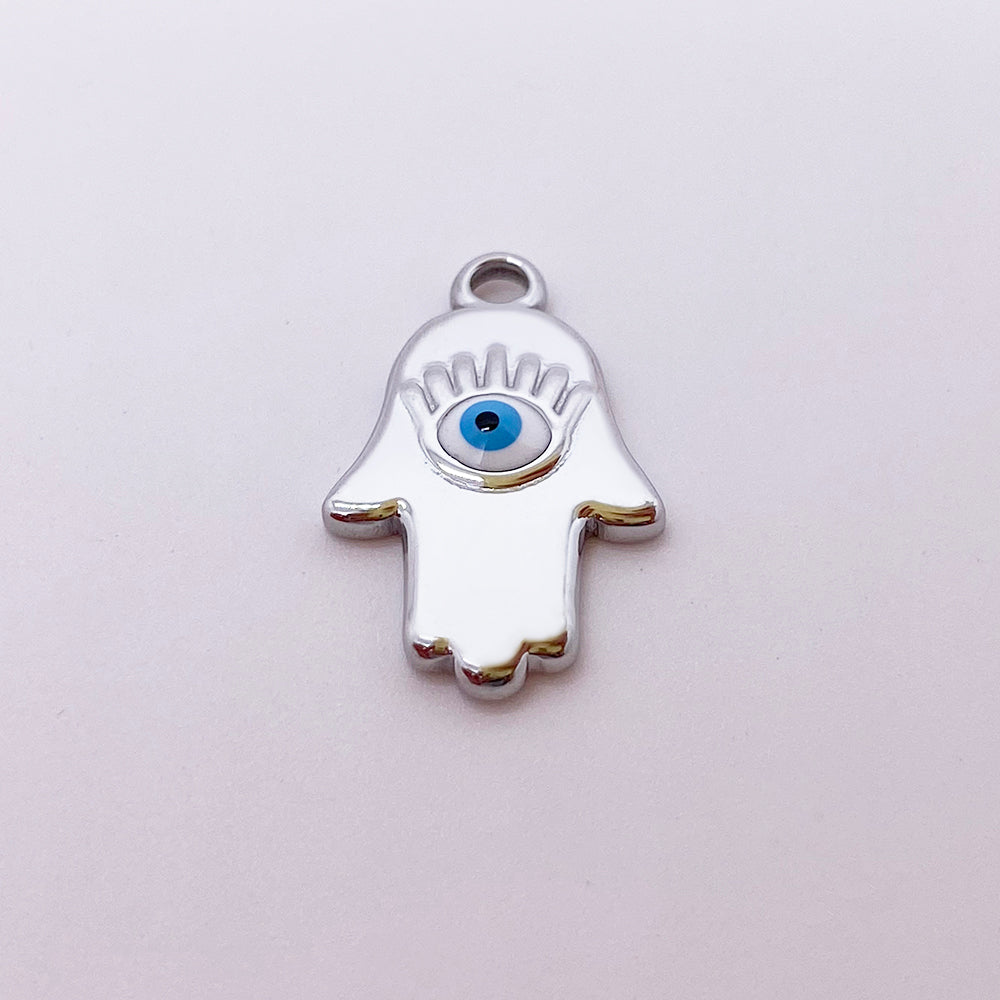 5627  Nazar boncugu with hamsa hand charm