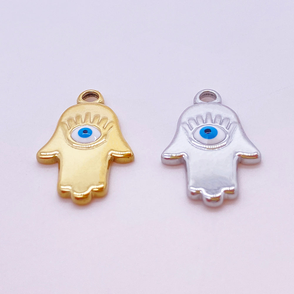 5627  Nazar boncugu with hamsa hand charm