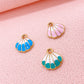 064 Enamel shell charm