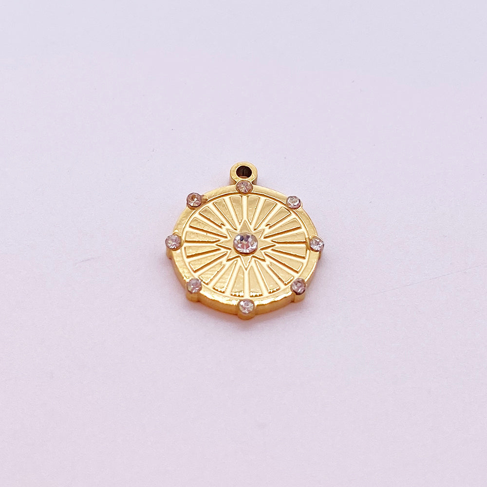 Diamond sun charm