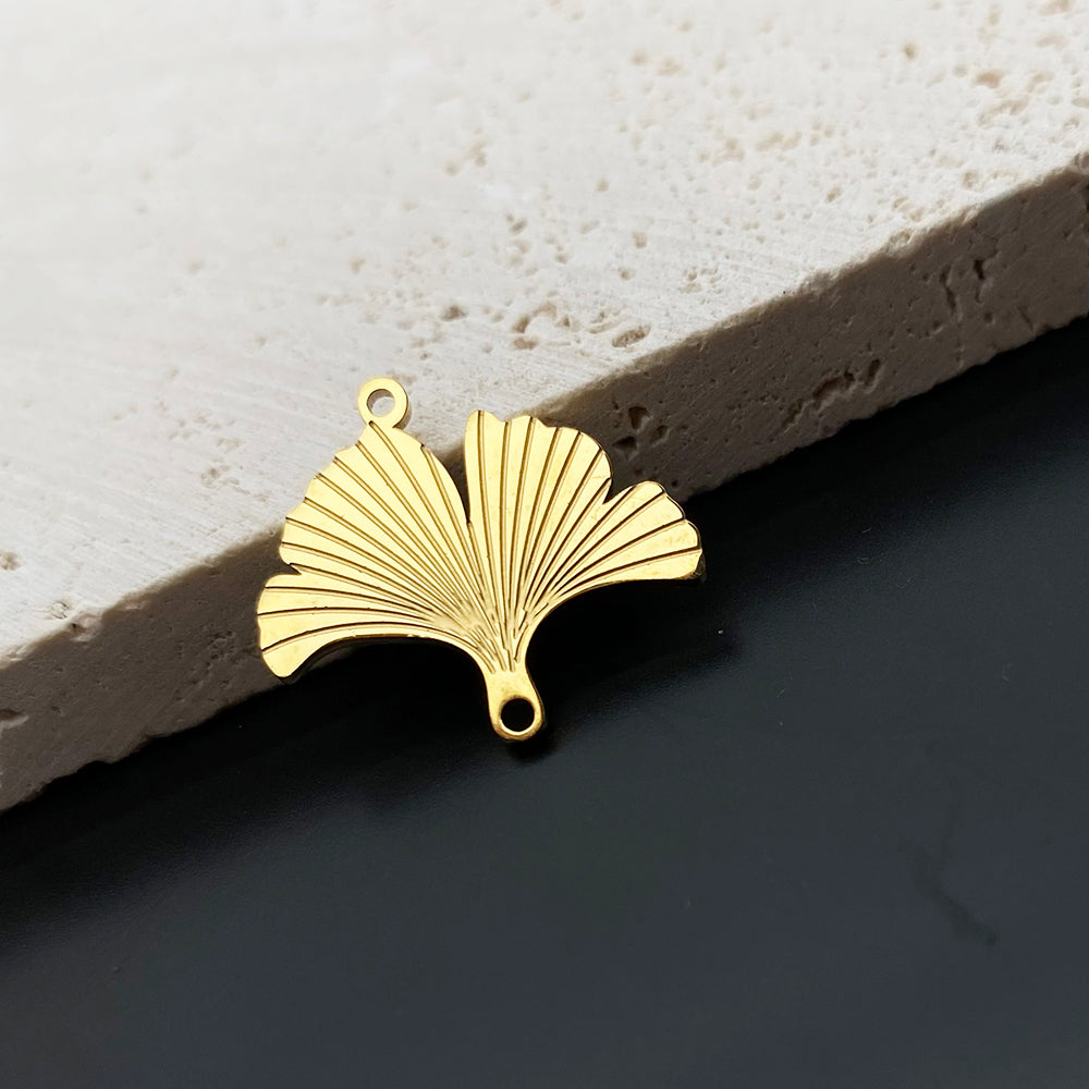 Gingko leaf charm