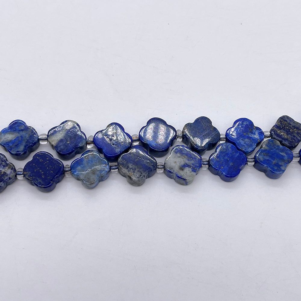 11mm Four Leaf Clover Natural Stone beads