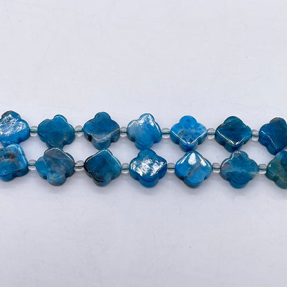 11mm Four Leaf Clover Natural Stone beads
