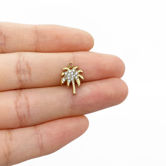 Diamond Coconut palm charm