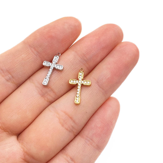 5632 Diamond cross charm