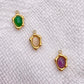 0986 Oval stone charm