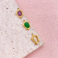 0986 Oval stone charm