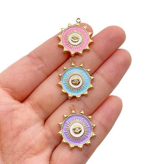 51283 Enamel evil eye charm
