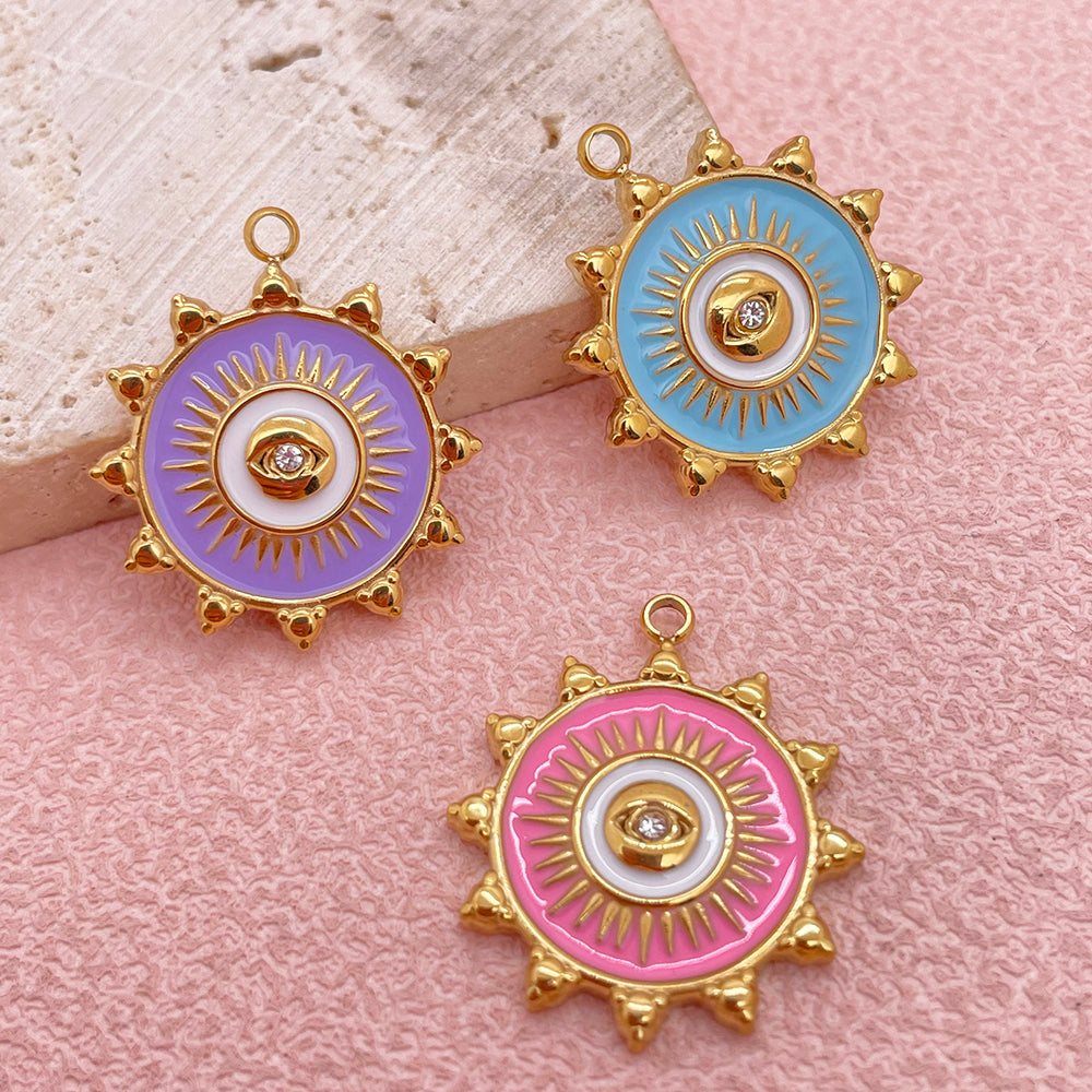 51283 Enamel evil eye charm