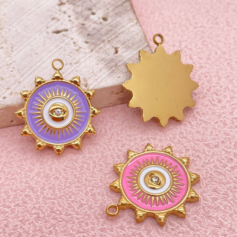 51283 Enamel evil eye charm
