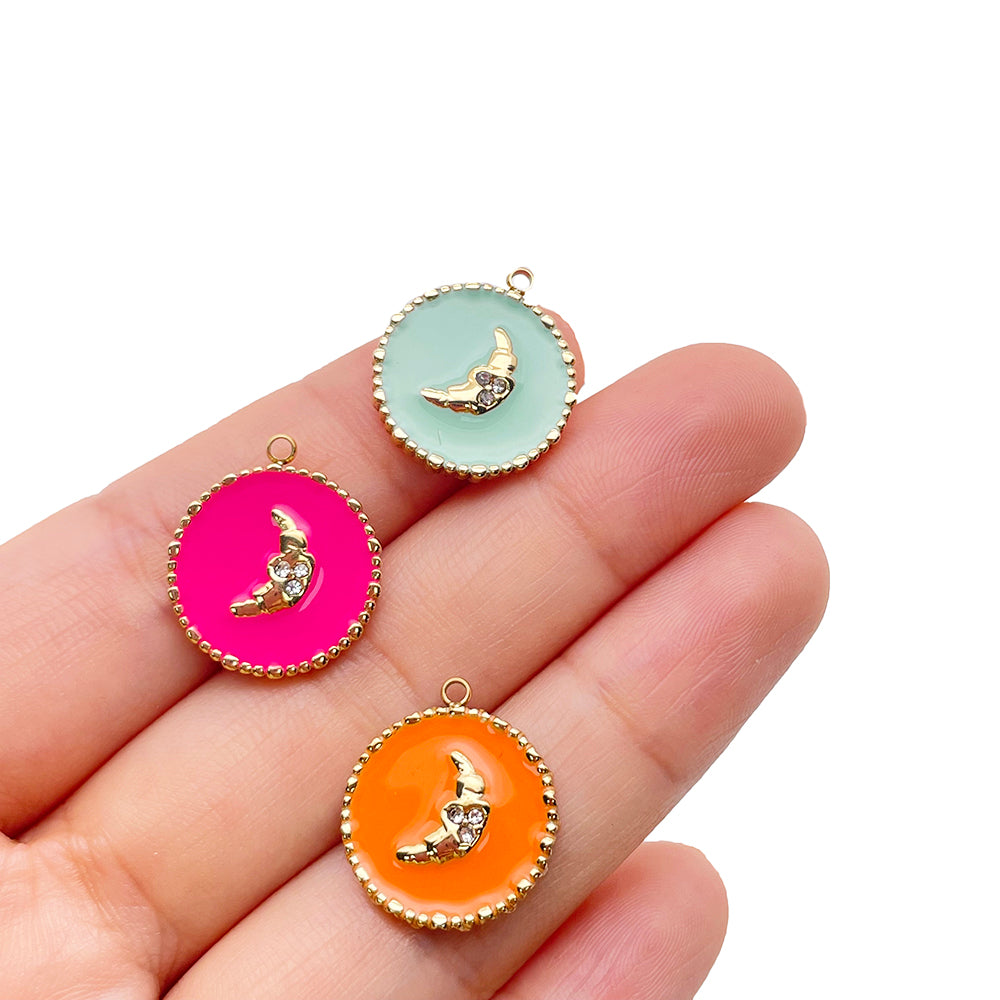 51246 Enamel Croissant Charm