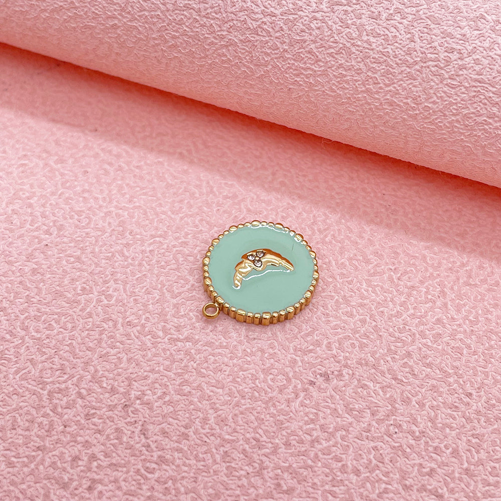 51246 Enamel Croissant Charm