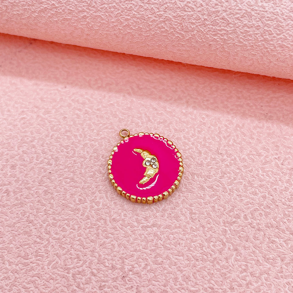 51246 Enamel Croissant Charm