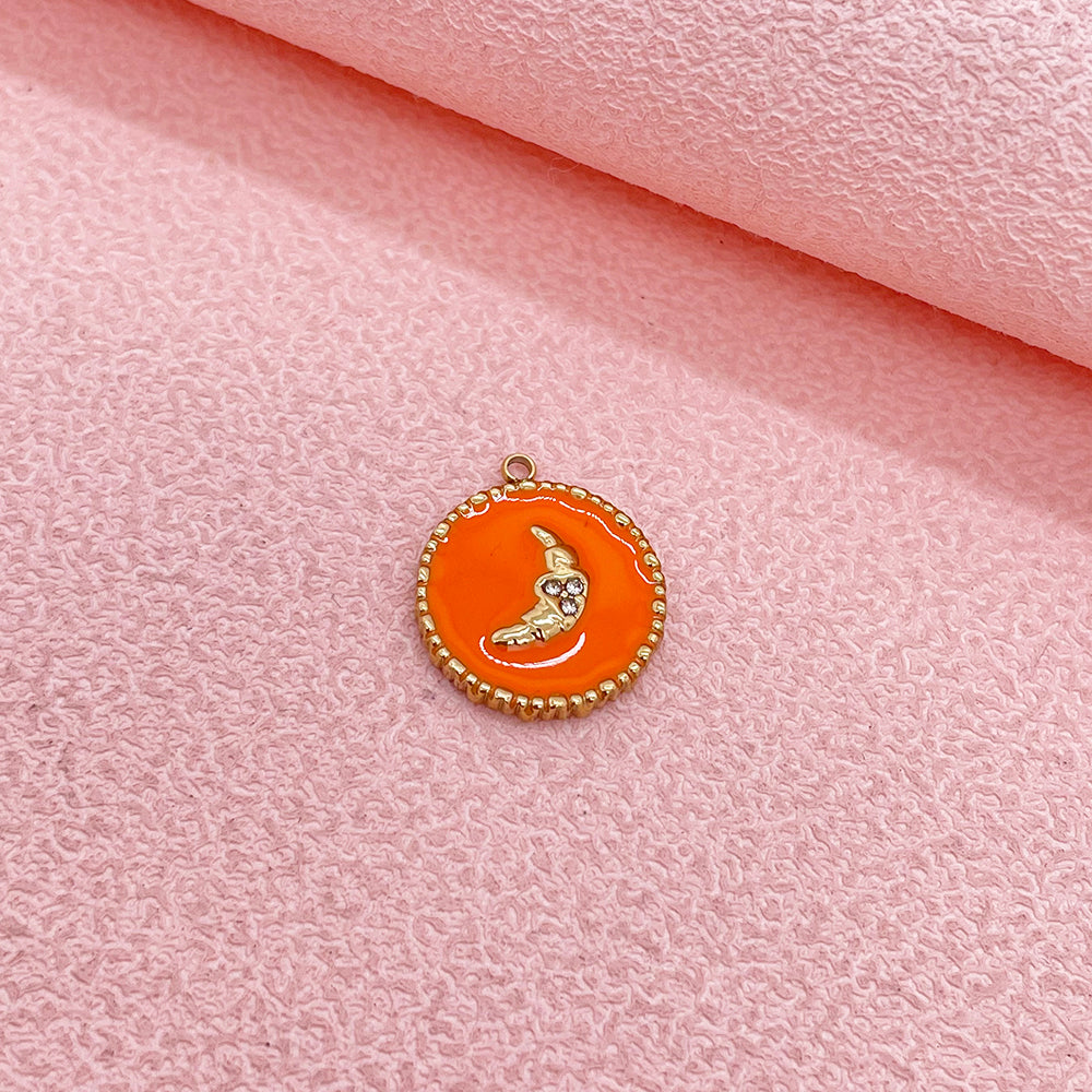 51246 Enamel Croissant Charm