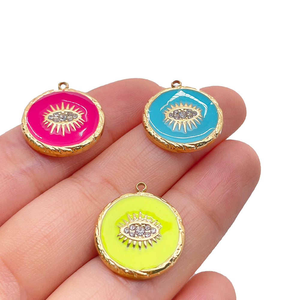 51247 Enamel evil eye charm
