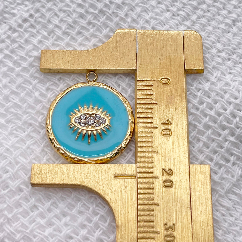 51247 Enamel evil eye charm