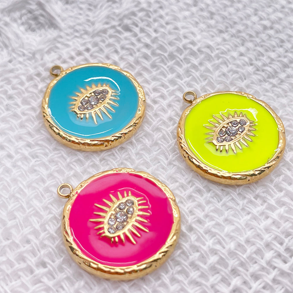 51247 Enamel evil eye charm