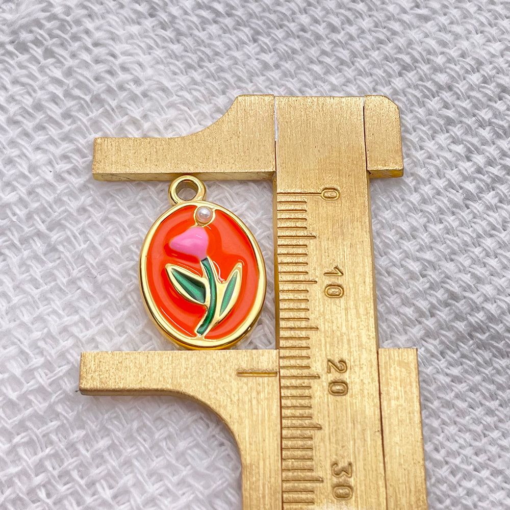 51280 Enamel flower charm