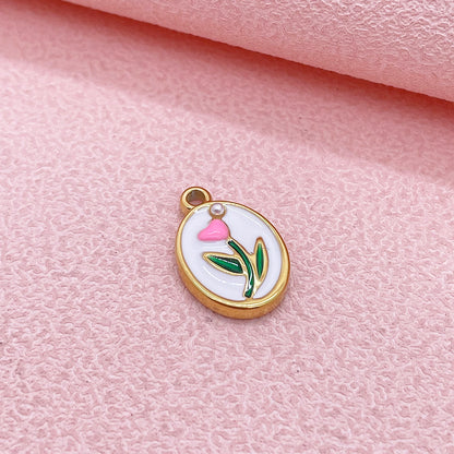 51280 Enamel flower charm