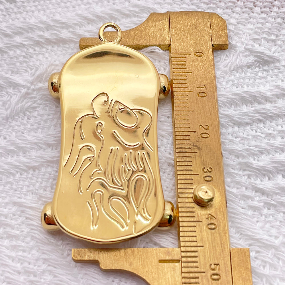 12269 Skateboarding charm