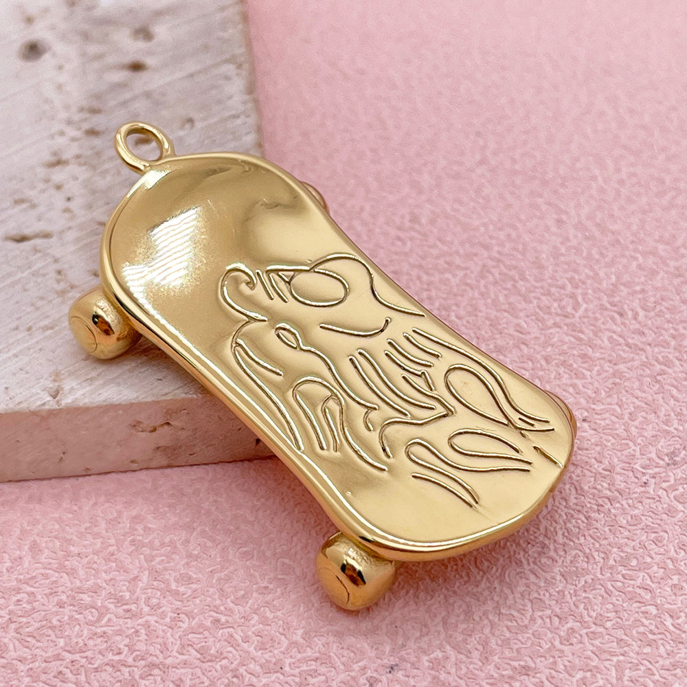 12269 Skateboarding charm