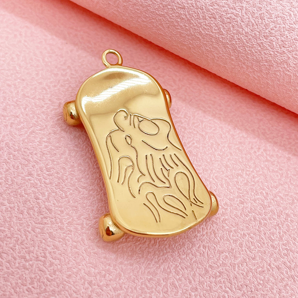 12269 Skateboarding charm