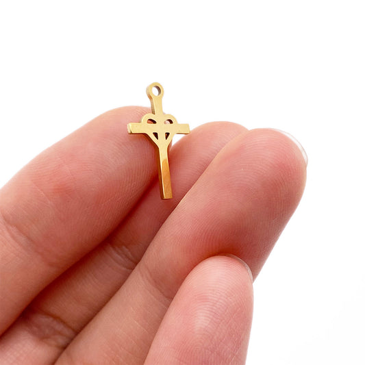 Heart cross charm