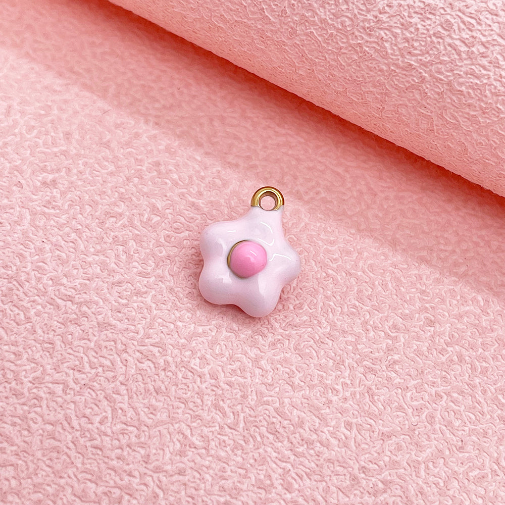 51319 Enamel flower charm