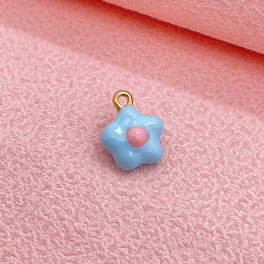 51319 Enamel flower charm