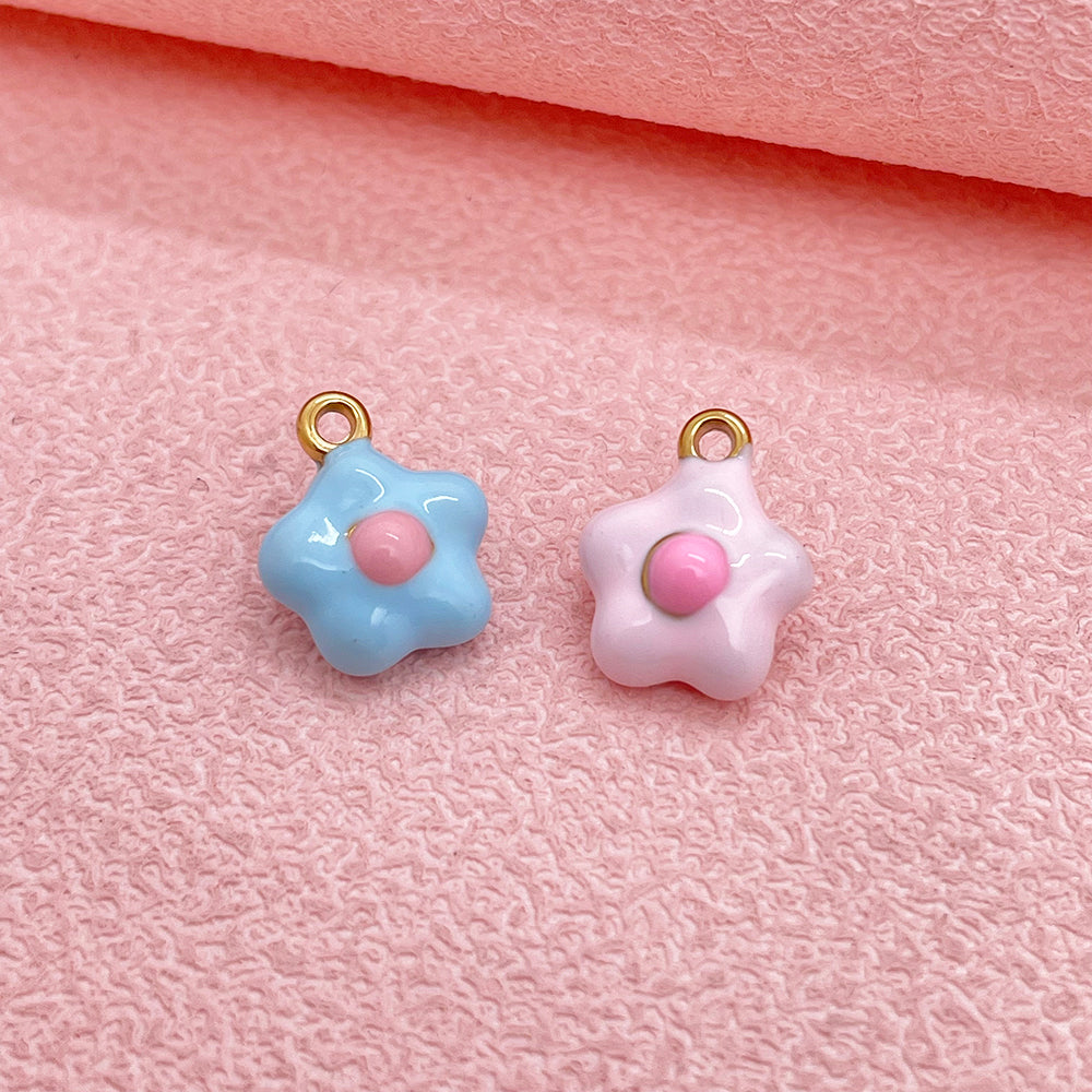 51319 Enamel flower charm