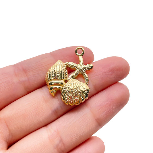 12300 Starfish&shell charm