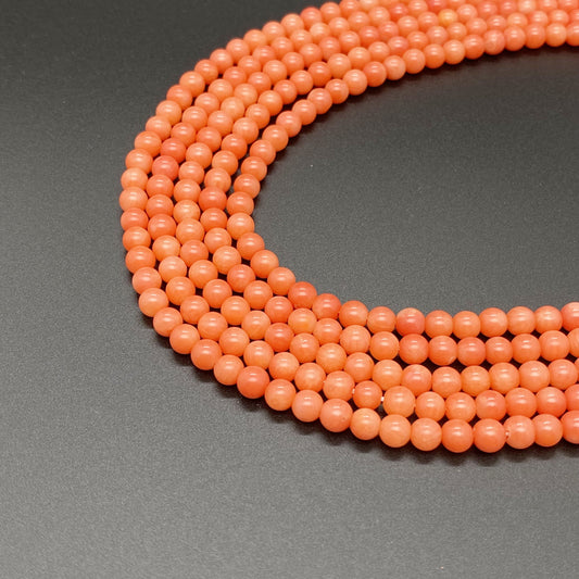 Natural Sea bamboo coral round bead