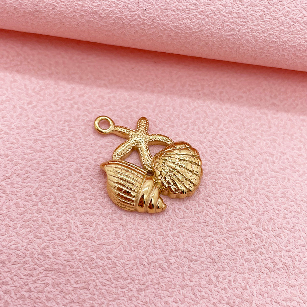 12300 Starfish&shell charm