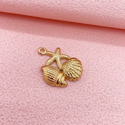 12300 Starfish&shell charm