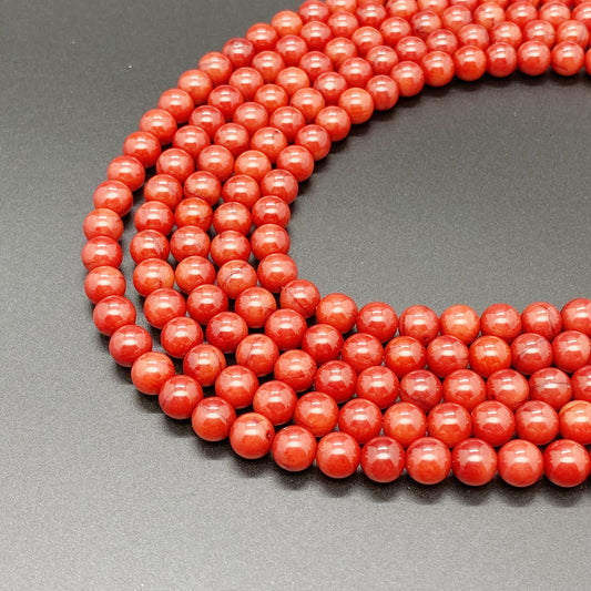 Natural Sea bamboo coral round bead