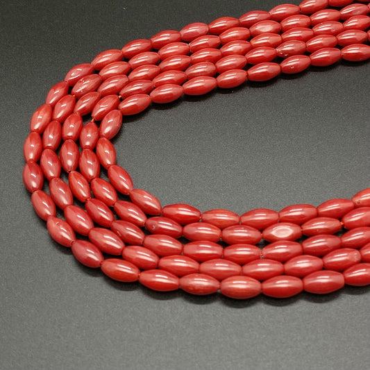 Natural Sea bamboo coral oval beads