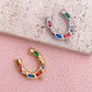 51305 Colorful Diamond Horseshoe charm