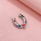51305 Colorful Diamond Horseshoe charm