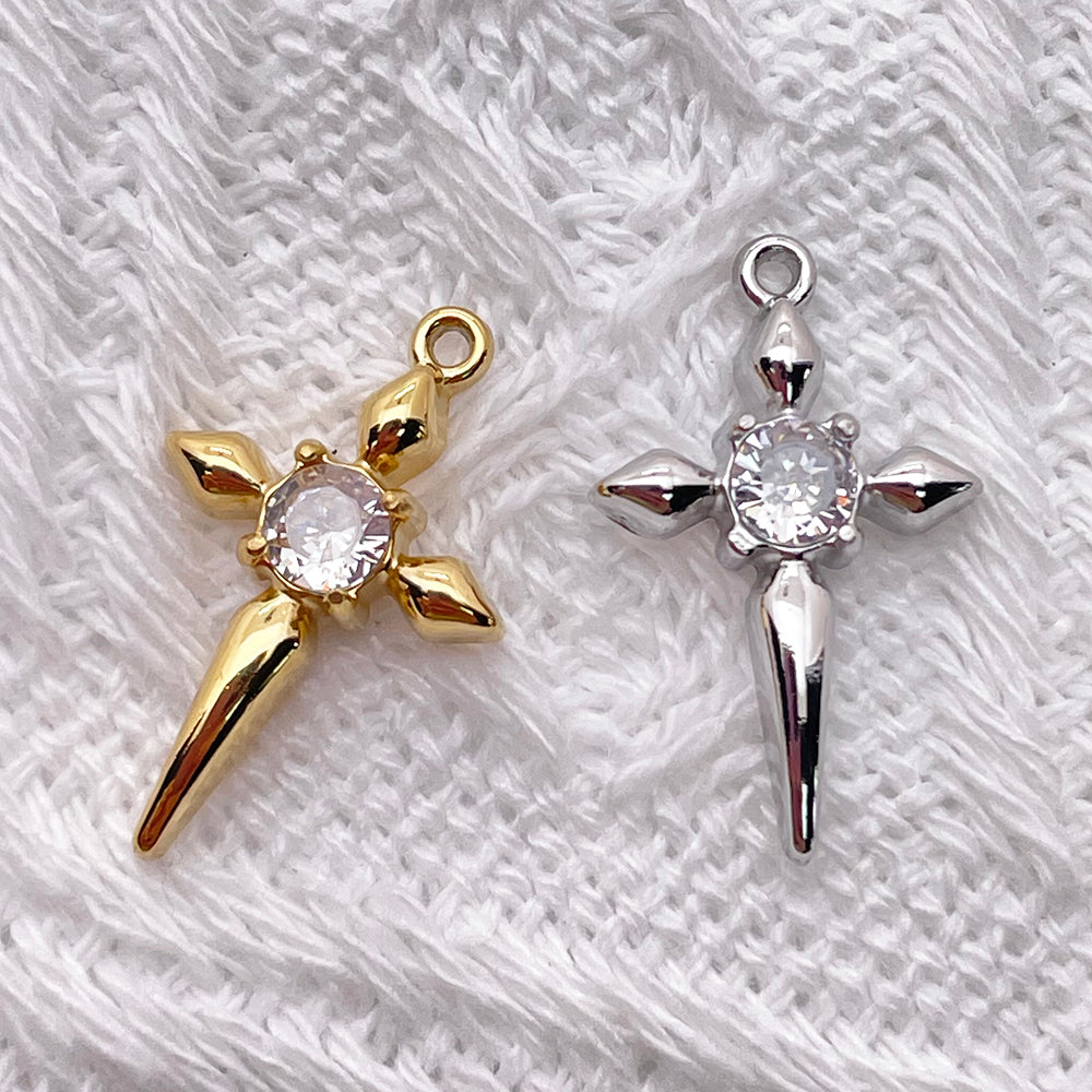 51301 Diamond cross charm