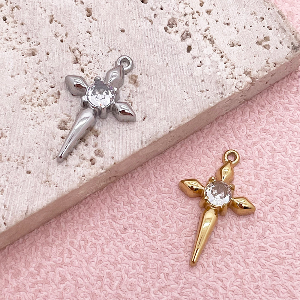 51301 Diamond cross charm