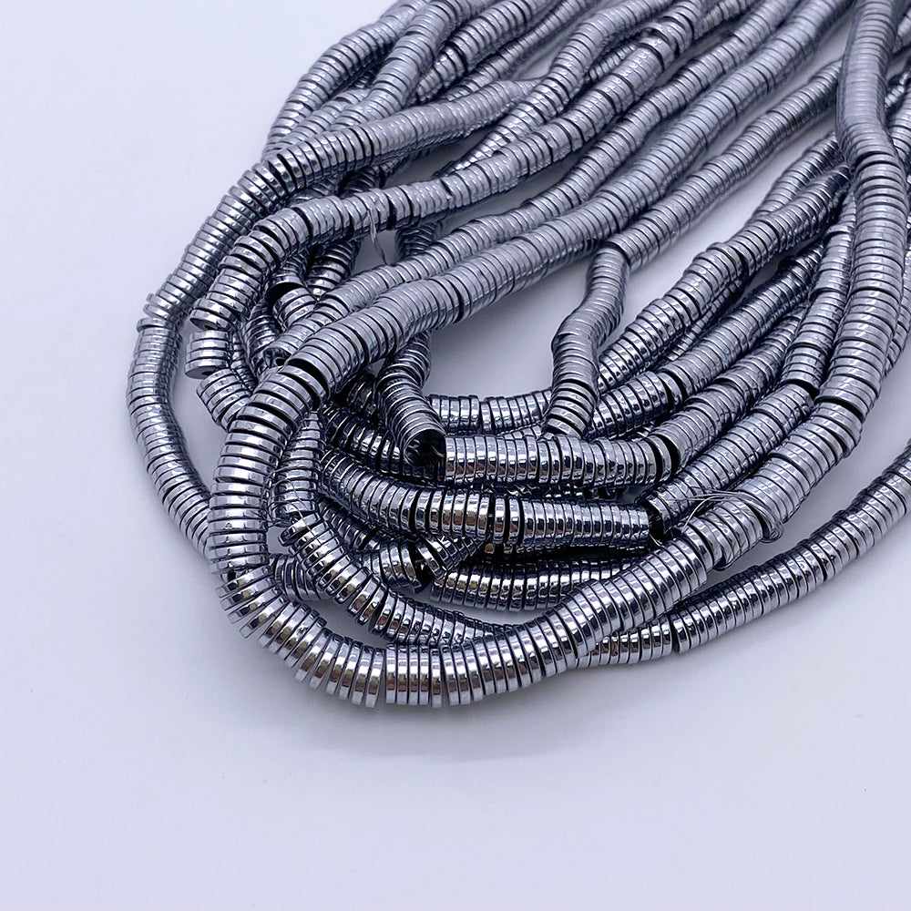 4*1mm Round Hematite Beads