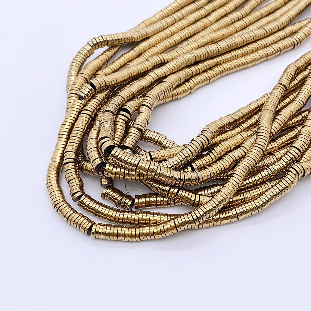 4*1mm Round Hematite Beads
