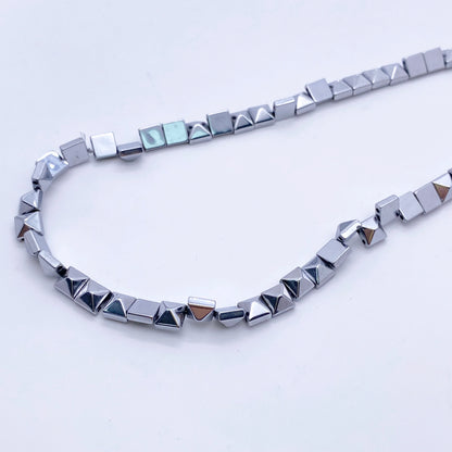 6mm Square Hematite Beads