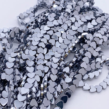 6*2mm Heart Hematite Beads